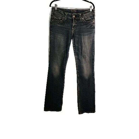 SILVER JEANS CO Suki Fluid Denim Mid Boot Medium Wash Jeans Size W29/L33 - Picture 1 of 11